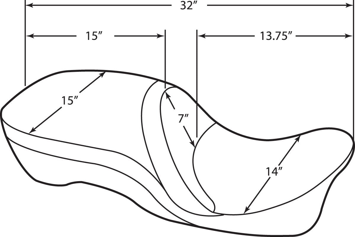 Drag Specialties Seats Seat Tour Dbl Dia Fl97 07 SEATS-FOR HARLEY DRESSER/TOURI Drag Specialties