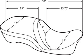 Drag Specialties Seats Seat Tour Dbl Dia Fl97 07 SEATS-FOR HARLEY DRESSER/TOURI Drag Specialties