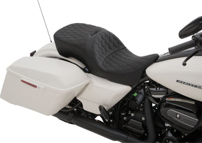 Drag Specialties Seats Seat Large Touring Double Diamond Stitch That Accept Frame Mounted Backrests Seat Drag Specialties