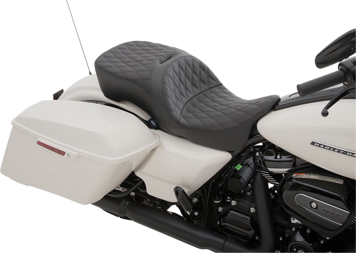 Drag Specialties Seats Seat Large Touring Double Diamond Stitch That Accept Frame Mounted Backrests Seat Drag Specialties