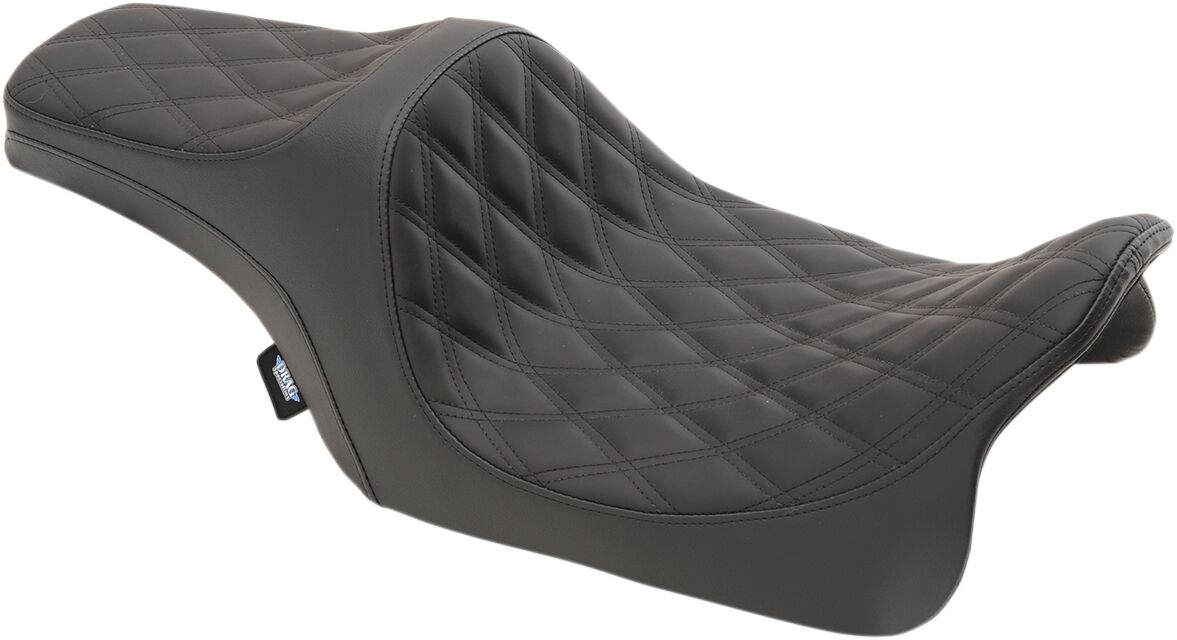 Drag Specialties Seats Predator III Seat Double Diamond, Black/Black - 08-23 Touring Seat Drag Specialties