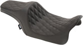 Drag Specialties Seats Predator III Seat Double Diamond, Black/Black - 08-23 Touring Seat Drag Specialties