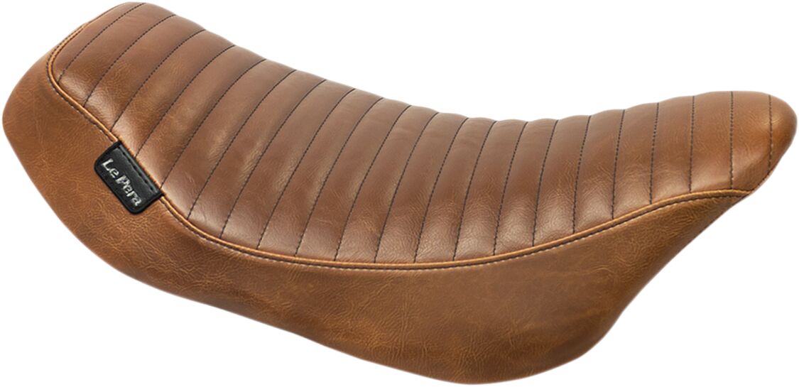 Streaker Pleated Solo Seat, Brown - 08-23 Touring Seat Le Pera Default Title
