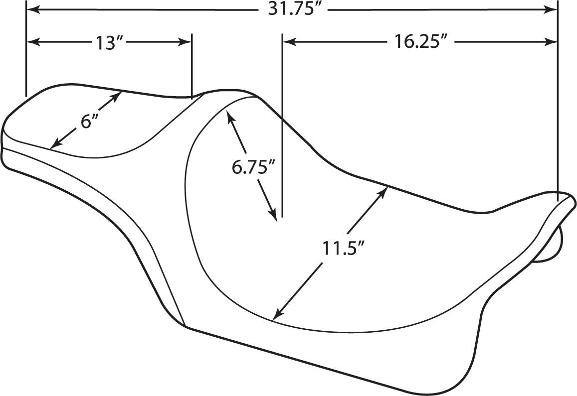 Drag Specialties Seats Seat Prediii Smth Vnyl Fl SEATS-FOR HARLEY DRESSER/TOURI Drag Specialties