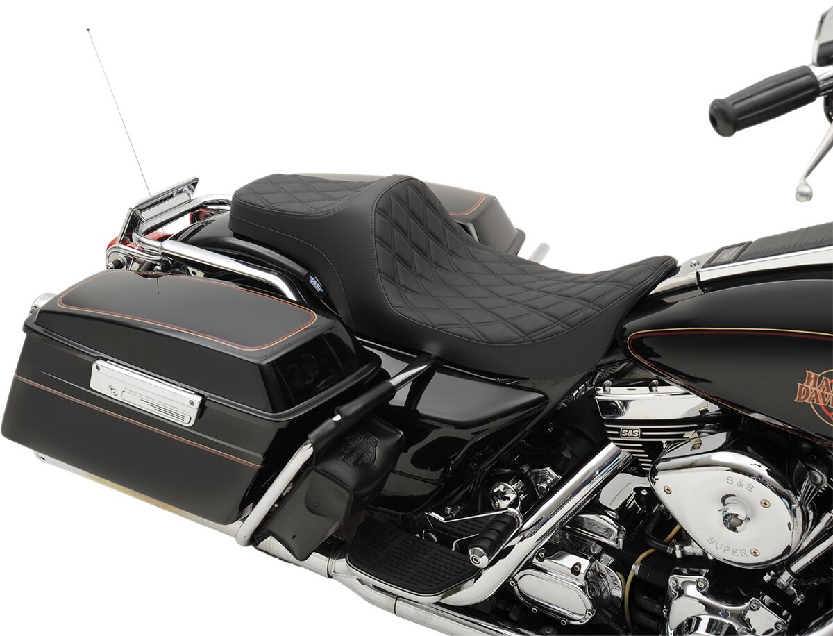 Drag Specialties Seats Seat Predator Iii Double Dia SEATS-FOR HARLEY DRESSER/TOURI Drag Specialties