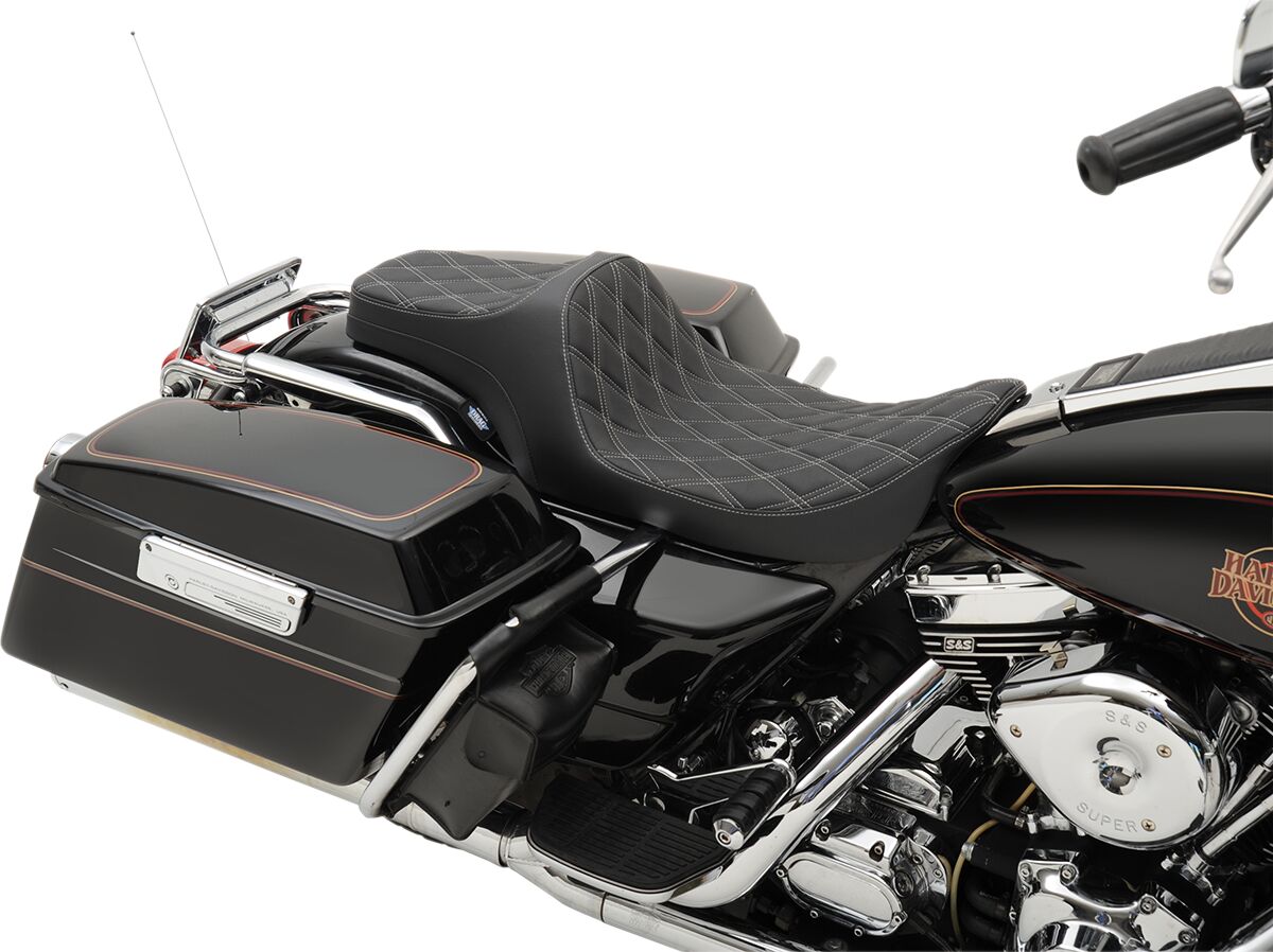 Drag Specialties Seats Seat Prediii Ddia Slv Thr SEATS-FOR HARLEY DRESSER/TOURI Drag Specialties