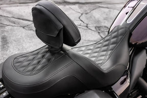 Heated Roadsofa LS Without Driver's Backrest Seat - 08+ Touring Seat Saddlemen