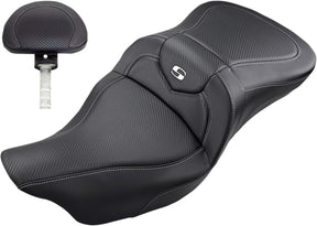 Roadsofa CF With Driver's Backrest Seat - 08+ Touring Seat Saddlemen