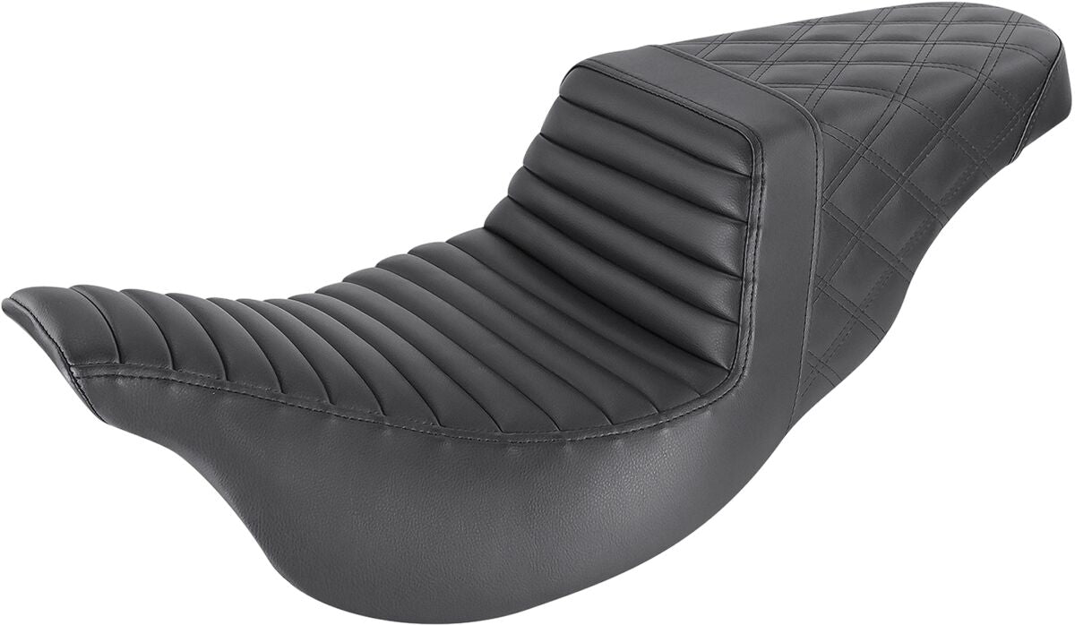 Step Up Front TR & Rear LS Seat - 08+ Touring FLHR/FLHT/FLHX/FLTR Seat Saddlemen