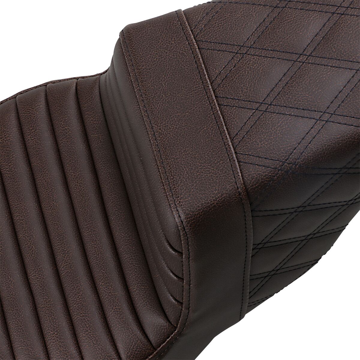 Step Up Front TR & Rear LS Seat, Brown - 08+ Touring FLHR/FLHT/FLHX/FLTR Seat Saddlemen