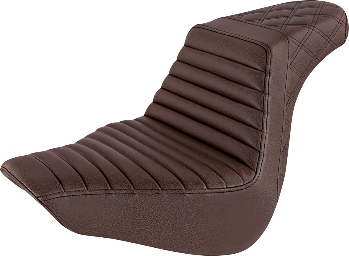 Step Up Front TR & Rear LS Seat, Brown - 18+ Softail Seat Saddlemen Default Title