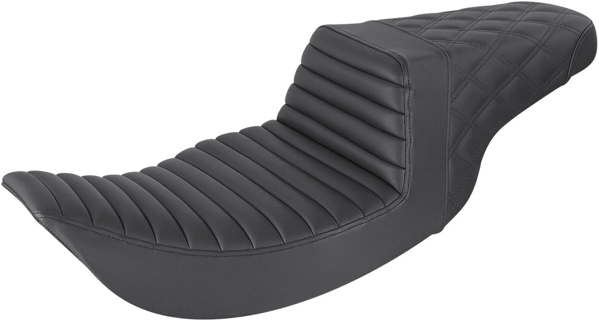 Step Up Front TR & Rear LS Seat - 99-07 FLHR & 06-07 FLHX (Except FLHRS) Seat Saddlemen