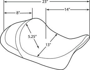 Drag Specialties Seats Seat Solo Frwdlow Fl Vnyl SEATS-FOR HARLEY DRESSER/TOURI Drag Specialties