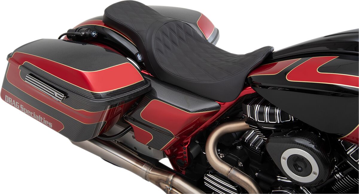Drag Specialties Seats Seat 2 Up Pred Ddblk Solr Seat Drag Specialties