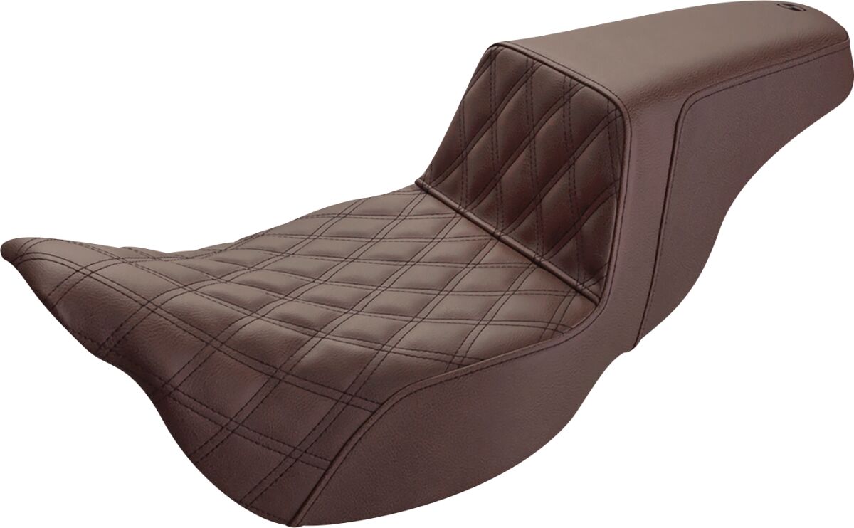 Step-Up Front LS Extended Reach Seat, Brown - 08+ Touring Seat Saddlemen