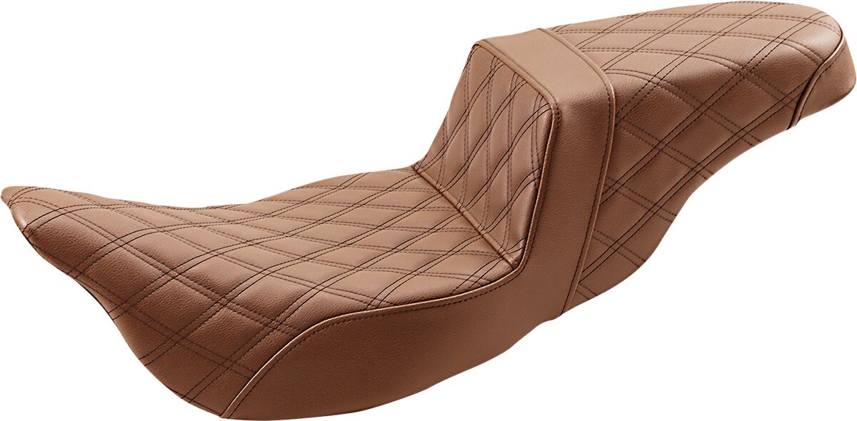 Step-Up Full LS Extended Reach Seat, Brown - 08+ Touring Seat Saddlemen