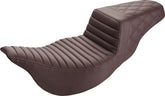 Step-Up Front TR Rear LS Extended Reach Seat, Brown - 08+ Touring Seat Saddlemen