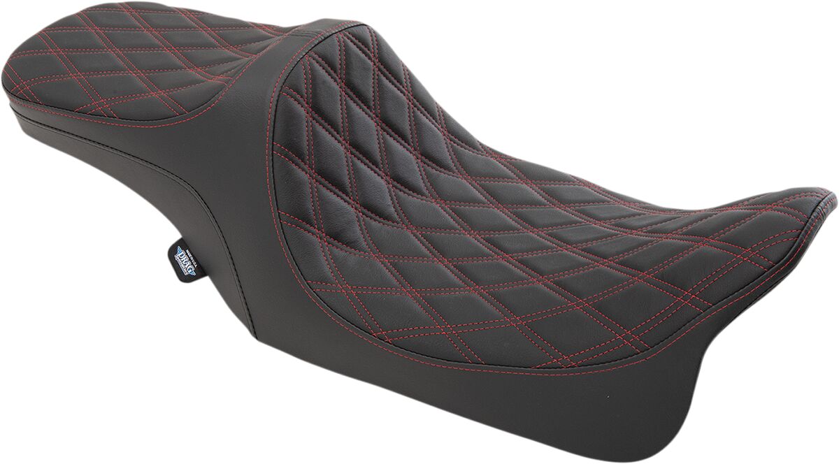 Drag Specialties Seats Seat Pred Iii Ddia Red Vn SEATS-FOR HARLEY DRESSER/TOURI Drag Specialties