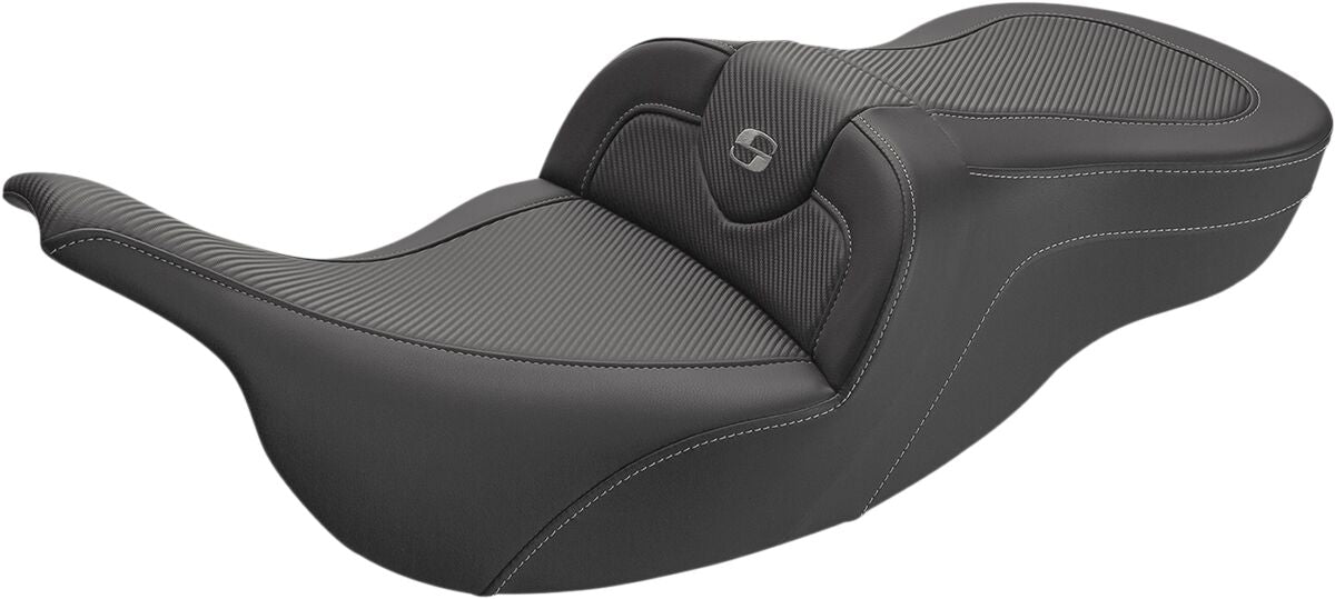 Roadsofa CF Without Driver's Backrest Seat - 99-07 Touring FLHT/FLTR (Except FLHX) Seat Saddlemen