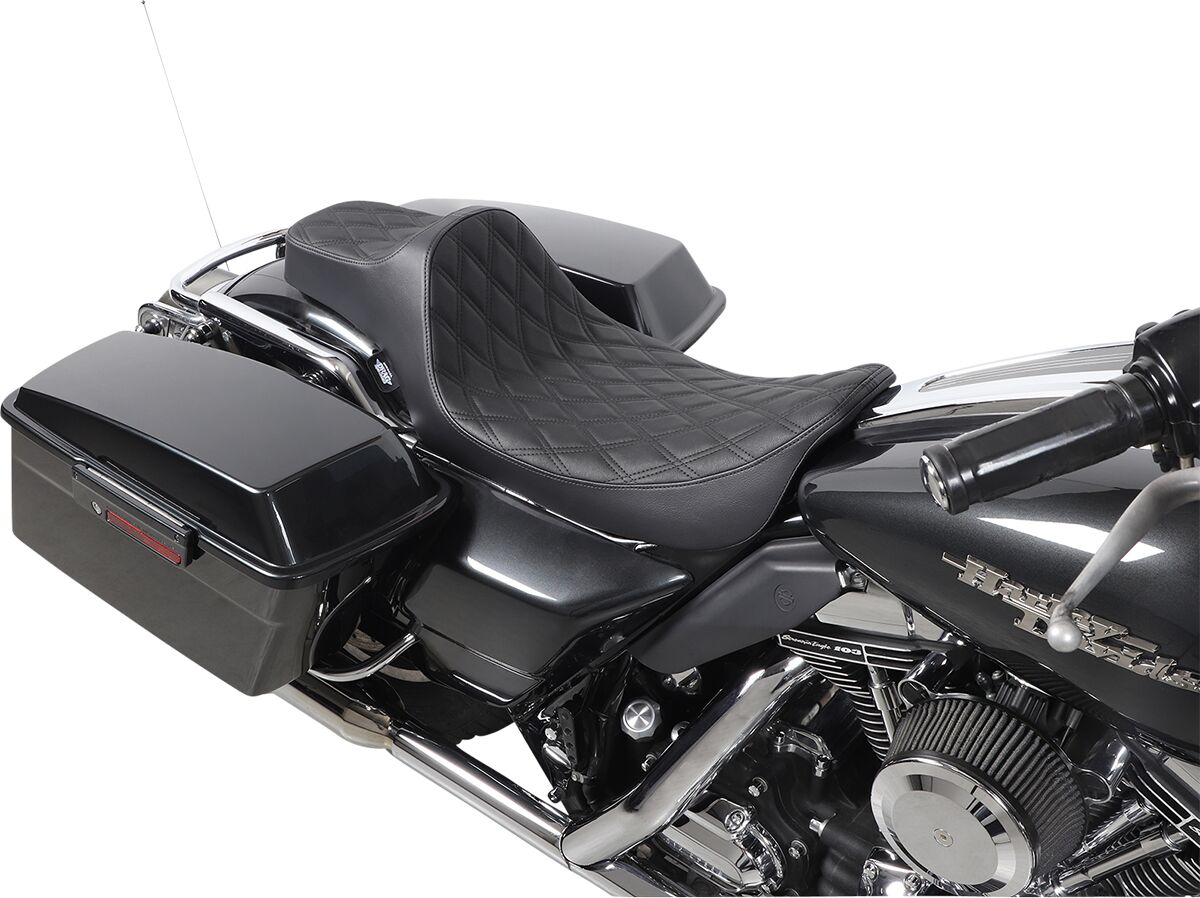 Drag Specialties Seats Seat Pred 3 Ex Rch Dd Blk SEATS-FOR HARLEY DRESSER/TOURI Drag Specialties
