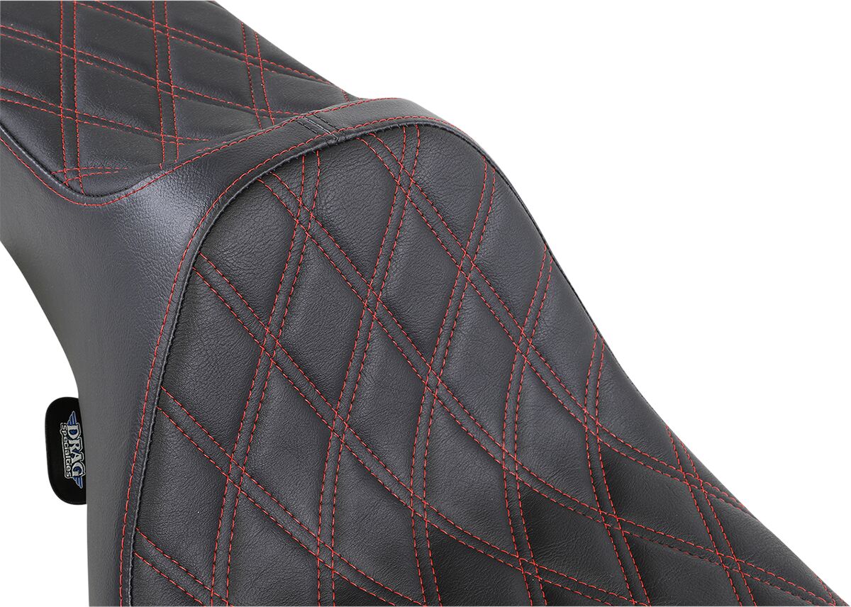 Drag Specialties Seats Seat Pred 3 Ex Rch Dd Red SEATS-FOR HARLEY DRESSER/TOURI Drag Specialties