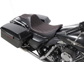 Drag Specialties Seats Seat Pred 3 Ex Rch Dd Red SEATS-FOR HARLEY DRESSER/TOURI Drag Specialties