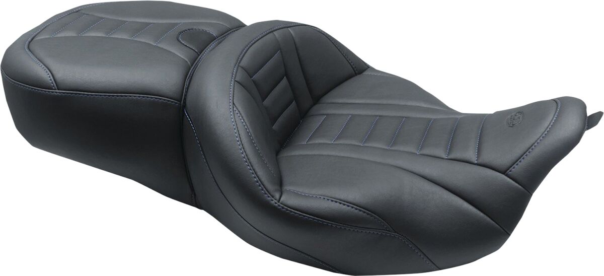 Mustang Seat Supr Tour Blk W/Blue Seat Mustang