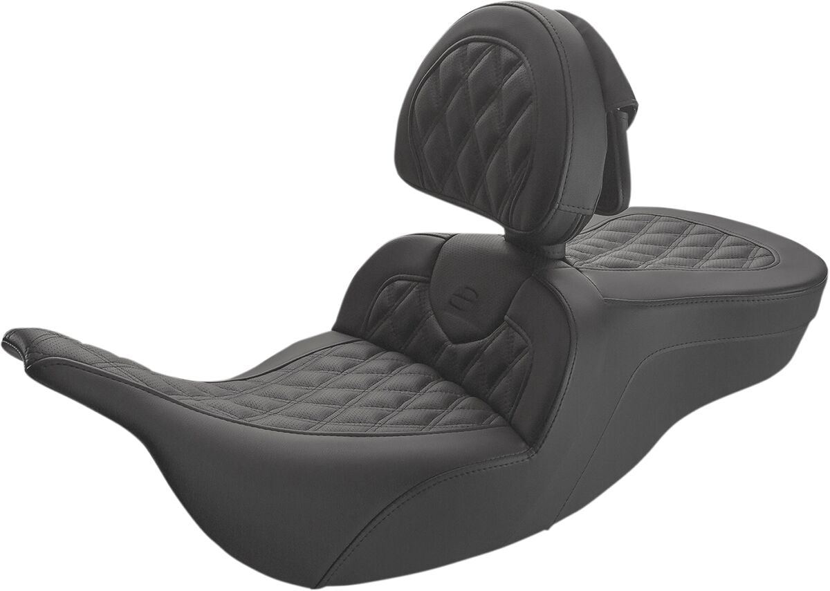 Roadsofa LS With Driver's Backrest Seat - 99-07 Touring FLHT/FLTR (Except FLHX) Seat Saddlemen