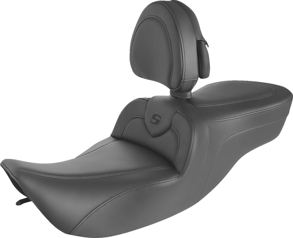 Roadsofa With Driver's Backrest Seat - 99-07 FLHR & 06-07 FLHX (Except FLHRS) Seat Saddlemen