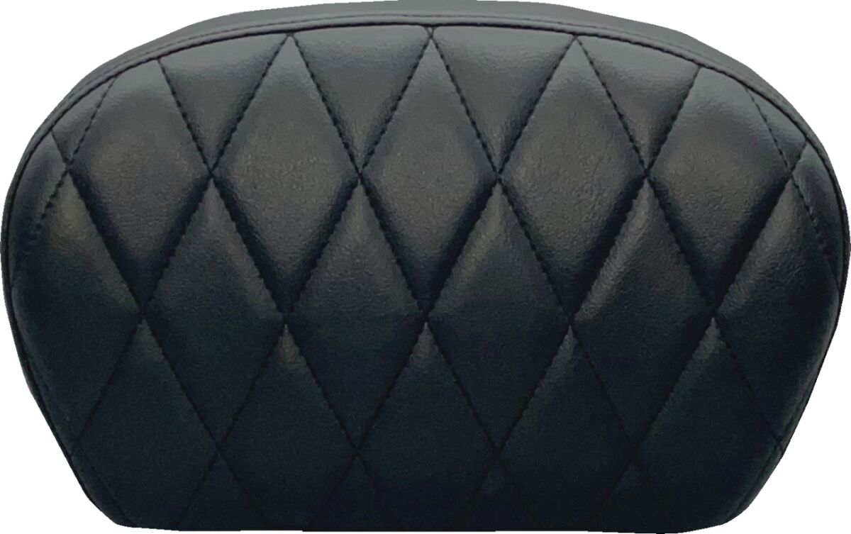 Le Pera Sissy Bar Pad Single Diamond, Dull Black Vinyl - 08+ Touring & 18+ Softail Seat Backrests Le Pera