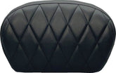 Le Pera Sissy Bar Pad Single Diamond, Dull Black Vinyl - 08+ Touring & 18+ Softail Seat Backrests Le Pera