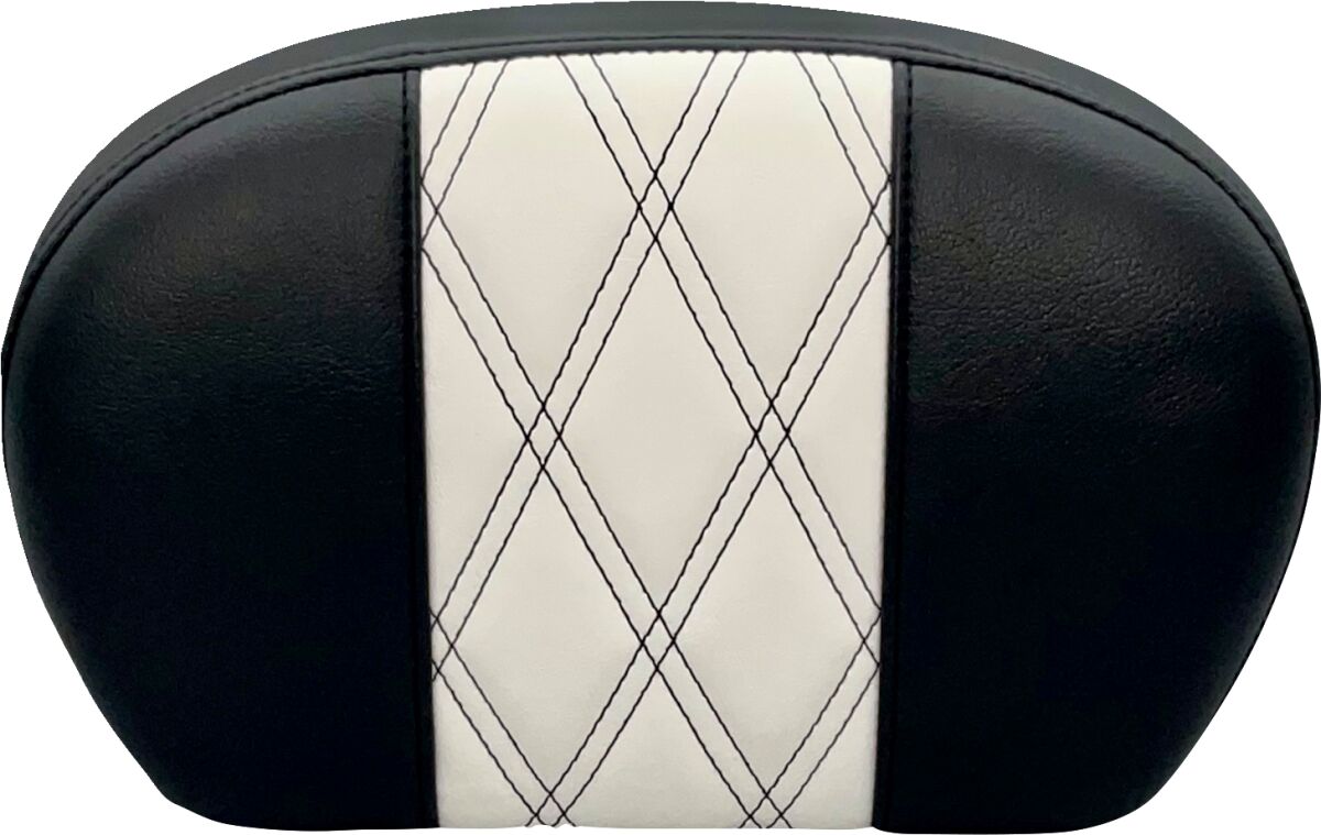 Le Pera Sissy Bar Pad GT1 + HR1 Inlay, Dull Black Vinyl - 08+ Touring & 18+ Softail Seat Backrests Le Pera