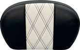 Le Pera Sissy Bar Pad GT1 + HR1 Inlay, Dull Black Vinyl - 08+ Touring & 18+ Softail Seat Backrests Le Pera