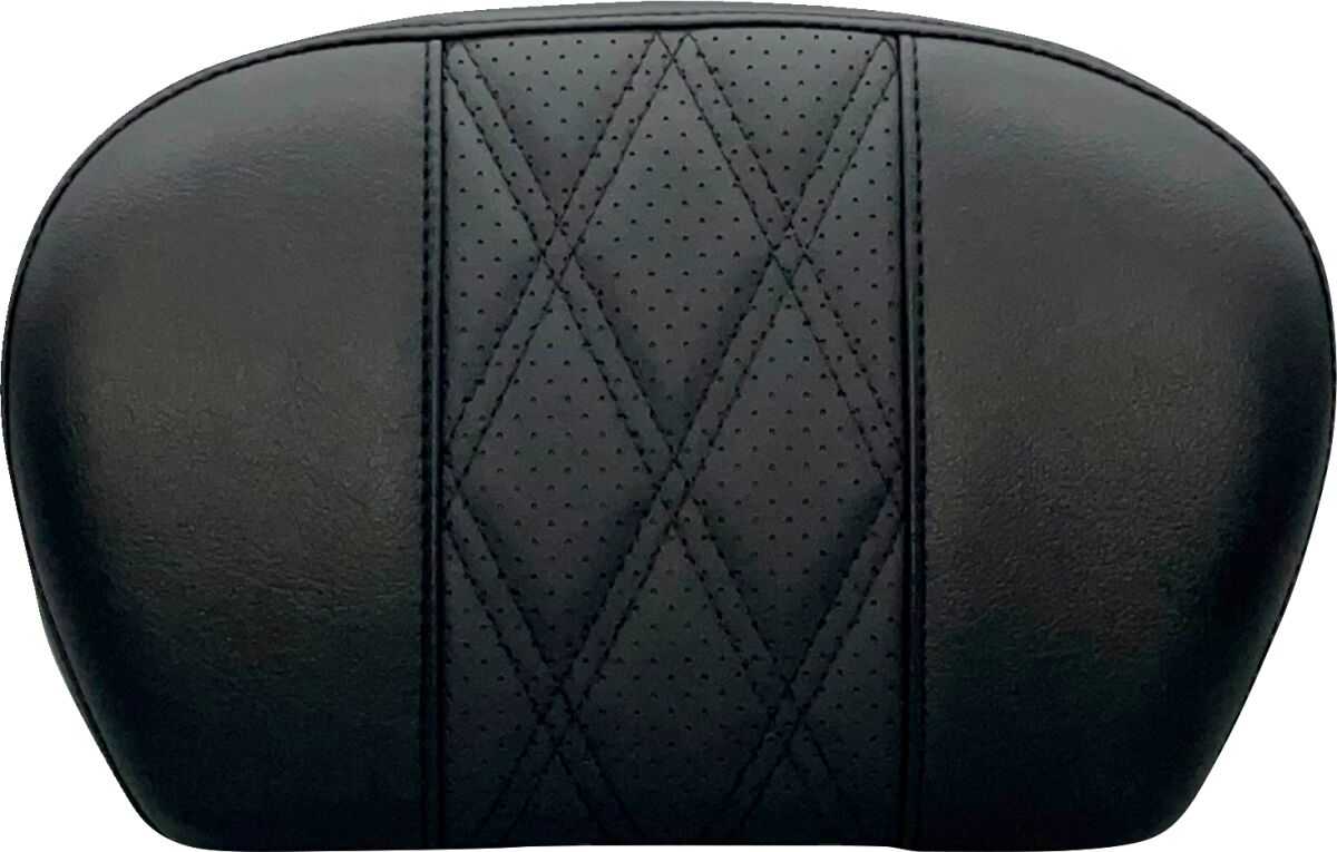 Sissy Bar Pad GT2 + HR2 Inlay, Dull Black Vinyl - 08+ Touring & 18+ Softail Sissy Bar Pads Le Pera Default Title