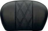 Sissy Bar Pad GT2 + HR2 Inlay, Dull Black Vinyl - 08+ Touring & 18+ Softail Sissy Bar Pads Le Pera Default Title