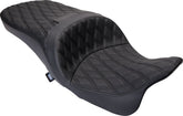 Drag Specialties Seats Seat Freedom Vinyl Double Diamond Black Stitch Flh 2009 2023 Seat Drag Specialties