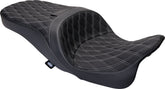 Drag Specialties Seats Seat Freedom Vinyl Double Diamond Silver Stitch Flh 2009 23 Seat Drag Specialties