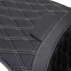 Drag Specialties Seats Seat Freedom Vinyl Double Diamond Silver Stitch Flh 2009 23 Seat Drag Specialties