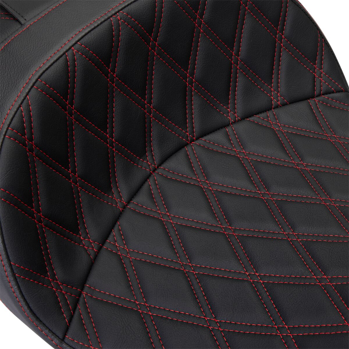 Drag Specialties Seats Seat Freedom Vinyl Double Diamond Red Stitch Flh 2009 2023 Seat Drag Specialties Seats
