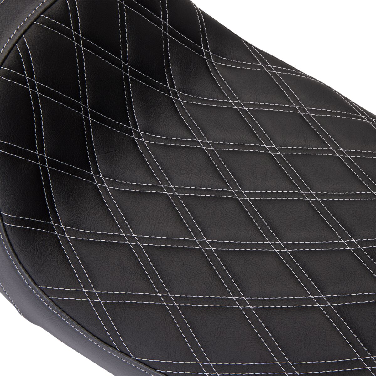 Drag Specialties Seats Seat Predator 1 Up Vinyl Double Diamond Silver Flh 2008 2023 Seat Drag Specialties