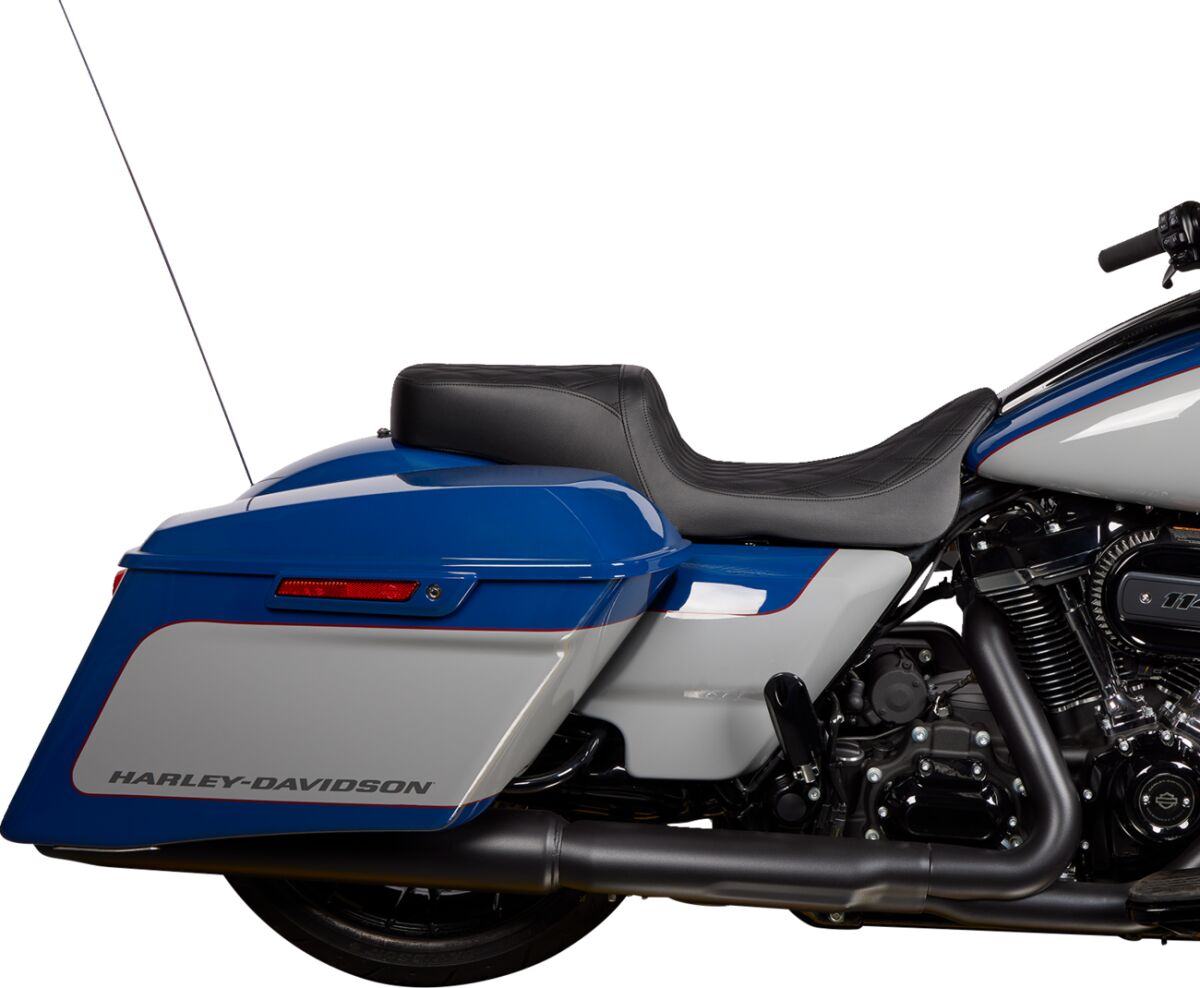 Drag Specialties Seats Seat Predator 2 Up Vinyl Dbl Diamond Blk Stitch Flh 2008 23 Seat Drag Specialties Seats