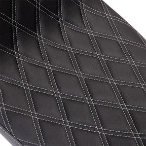 Drag Specialties Seats Seat Predator 2 Up Vinyl Dbl Diamond Slvr Stitch Flh 2008 23 Seat Drag Specialties