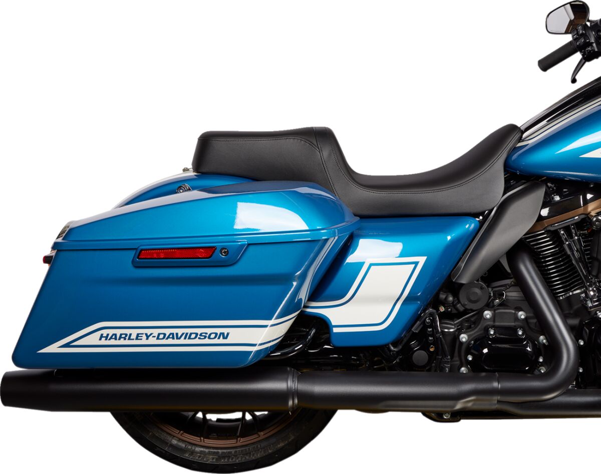 Drag Specialties Seats Seat Predator 1 Up Smooth Solar Leather W/Vinyl Flh 2008 23 Seat Drag Specialties