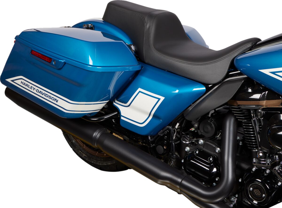 Drag Specialties Seats Seat Predator 1 Up Smooth Solar Leather W/Vinyl Flh 2008 23 Seat Drag Specialties