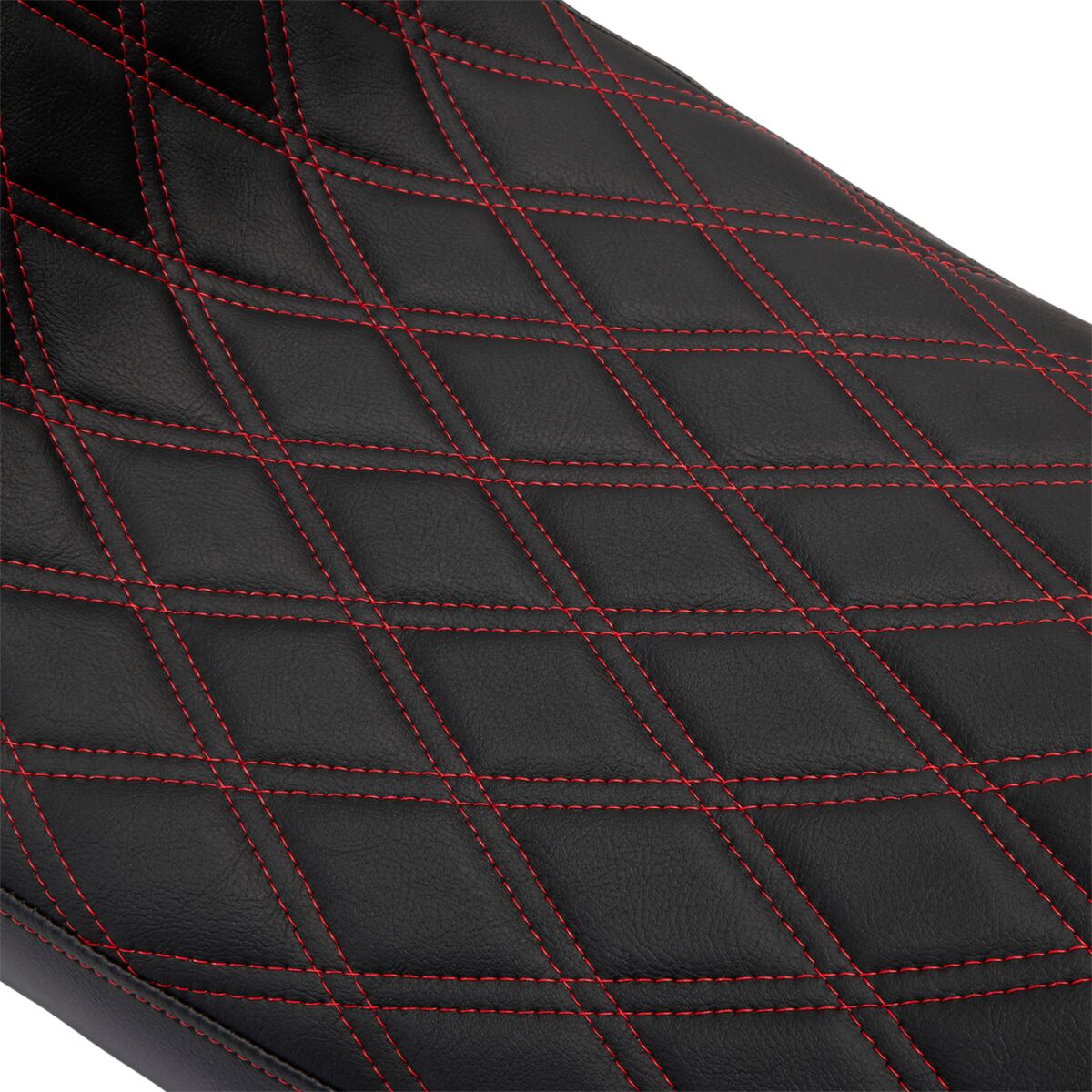 Drag Specialties Seats Seat Predator 2 Up Vinyl Dbl Diamond Red Stitch Flh 2008 23 Seat Drag Specialties