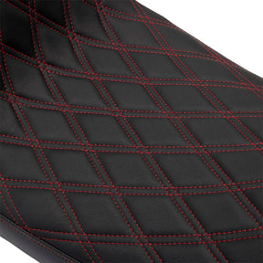 Drag Specialties Seats Seat Predator 2 Up Vinyl Dbl Diamond Red Stitch Flh 2008 23 Seat Drag Specialties