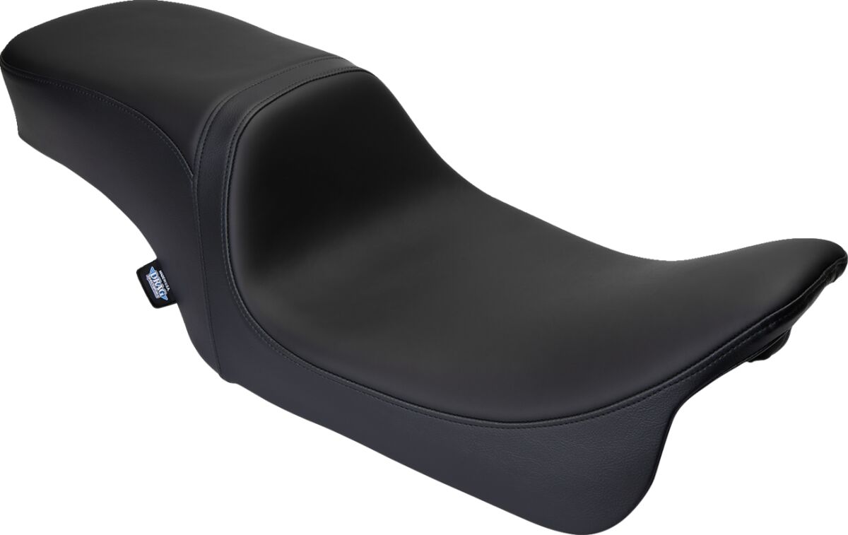 Drag Specialties Seats Predator 2 Up Seat Solar Leather Black Smooth Flh Seat Drag Specialties
