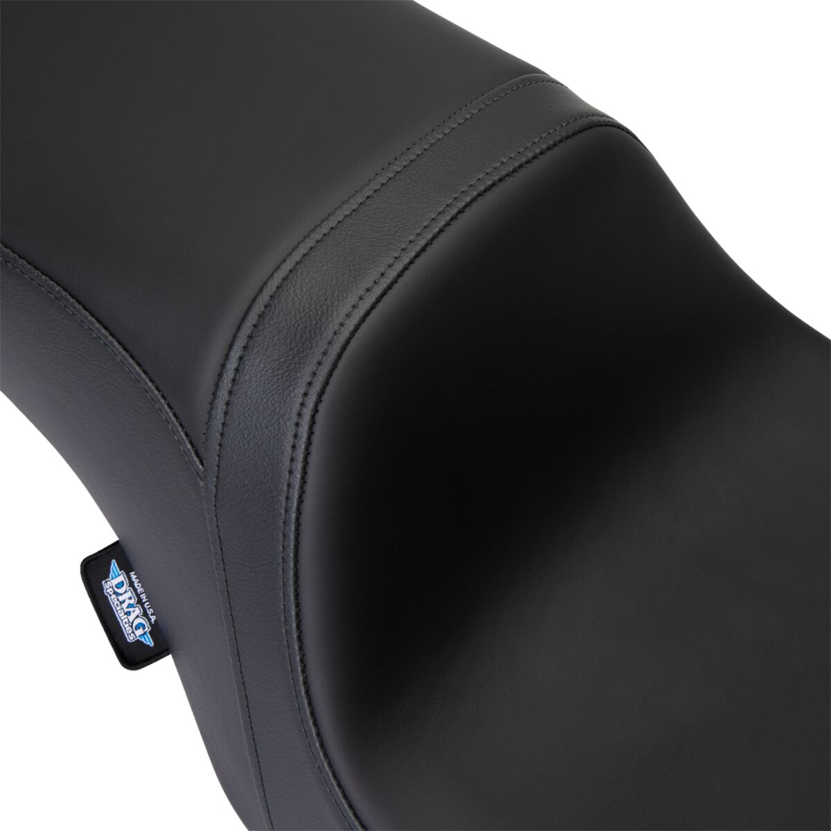 Drag Specialties Seats Predator 2 Up Seat Solar Leather Black Smooth Flh Seat Drag Specialties