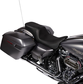 Drag Specialties Seats Seat Predator 2up W/Backrest Option Smooth Vinyl Flh 08 23 Seat Drag Specialties