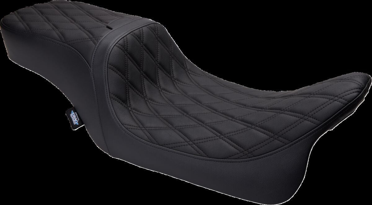Drag Specialties Seats Seat Predator 2up W/Backrest Option Blk Dd Vinyl Flh 08 23 Seat Drag Specialties